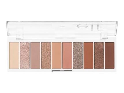 e.l.f. Perfect 10 Eyeshadow Palette, Ten Ultra-pigmented Shimmer & Matte Shades, Vegan & Cruelty-free, Nude Rose Gold (Packaging May Vary)