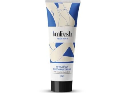 imfresh Heartrush | Deodorant Cream For Whole body | Long Lasting Odour Control | Helps in brightening underarms | Alcohol-Free | No Aluminium/No Parabens 75gm, As Seen on Shark Tank