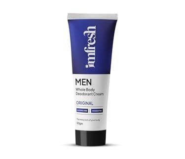 imfresh Men Original | Deodorant Cream For Whole body & Underarms Area | Long Lasting Odour Control | Whole Body Odour Protection | Helps in brightening underarms, 50gm, As Seen on Shark Tank