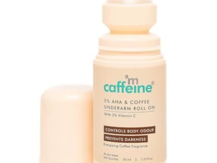 mcaffeine 5% Aha Underarm Roll On With Coffee,5% Lactic Acid&Mandelic Acid|48H Body Odour Control|Prevents Dark Underarms&Pigmentation,Kills Bacteria|Alcohol&Aluminum Free For Men&Women-50Ml,1 Count