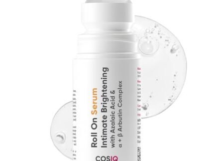 Cos-IQ Intimate Brightening Roll-On Serum | With Azelaic Acid & Alpha + Beta Arbutin Complex | For Dark Underarms, Inner Thighs, Knees & Bikini Area | Intimate Areas for Women & Men | 40ml