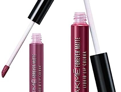 Lakmé Forever Matte Liquid Lip Colour, Mauve Fling, 5.6 ml & Lakme Forever Matte Liquid Lip Colour, Red Wine, 5.6 ml