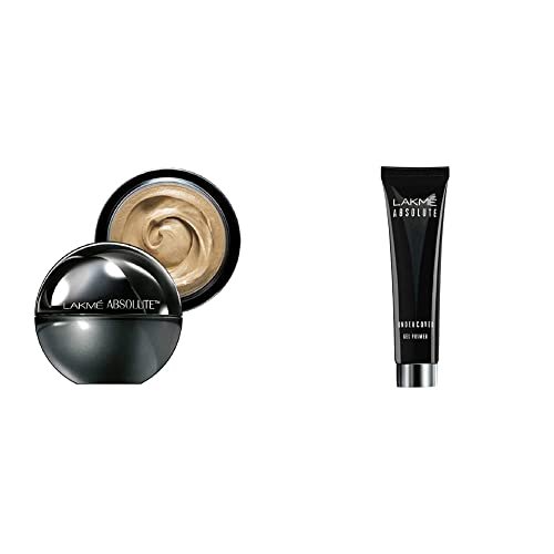Lakmé Absolute Skin Natural Mousse, Ivory Fair 01, 25g & Lakmé Absolute Under Cover Gel Face Primer, White, 30 g Lakmé Absolute Skin Natural Mousse, Ivory Fair 01, 25g & Lakmé Absolute Under Cover Gel Face Primer, White, 30 g