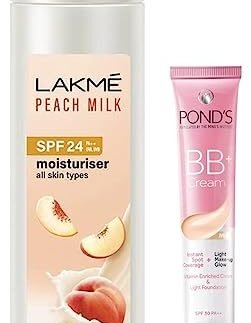 Pond’s White Beauty BB+ Fairness Cream 01 Original, 18 g And Lakme Peach Milk SPF 24 PA Sunscreen Moisturiser, 120 ml
