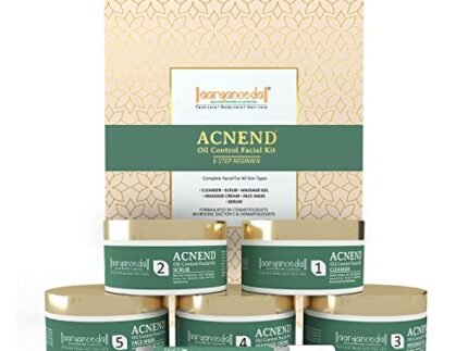 Aryanveda Anti Acne Oil Control Facial Kit for Glowing Skin (260g), Reduces Pimple scars, Controls Sebum Production, Removes Dirt & Grime, All Skin Types Face Pack for Men and Women (6 Units)