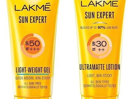 LAKMÉ Sun Expert Spf 50 Pa+++ Ultra Matte Gel Sunscreen, 100 G & Lakmé Sun Expert Spf 30 Pa++ Ultra Matte Lotion Sunscreen Cream For All Skin Type, 100 Ml