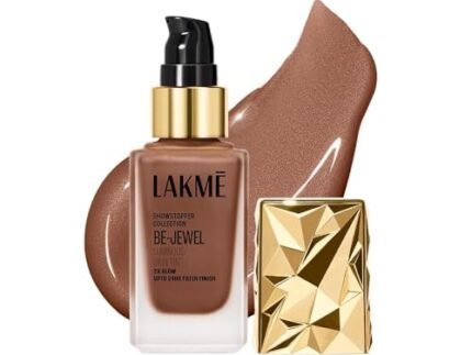 LAKMÉ Be-Jewel Luminous Skin Tint, 25ml, for Radiant, Smooth and Luminous Finish, with Light-Reflecting Polymers, 24HR Filter-Like Wear, Liquid Foundation for Women Dry Skin, for Women – Cool Cocoa