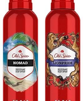 Old Spice Deodorant Pack (Lionpride + Nomad), No Gas 24 hour Long Lasting Freshness, Deodorant Perfume Body Spray For Men, 140ml each, Pack of 2