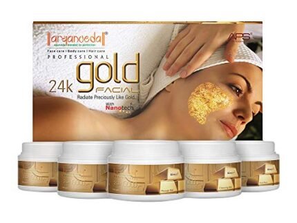 Aryanveda APS Gold Facial Kit for Deep Moisturization & Radiant Instant Glowing Skin | Professional DIY Kit For Women & Men | For Oily Dry All Skin Types (510 Gram)