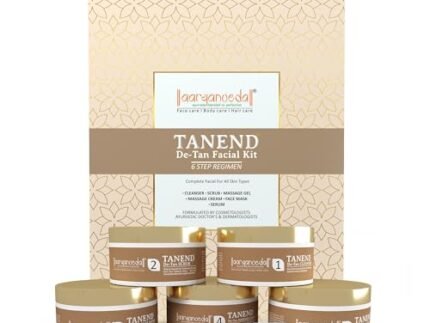 Aryanveda De-Tan Facial Kit for Glowing Skin (260g) – Removes Impurities, Tanning, Cleanses Pores, Repairs Photo-Damaged Skin – For All Skin Types