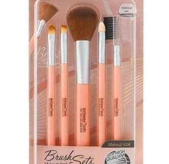 KIRA 5Pcs Makeup Brush Set For Lip, Eyeshadow, Eyebrow, Eye Socket, and Blusher Applications, Smooth And Comfortable Makeup Brushes For Women (BM109-01) (ROSE GOLD)