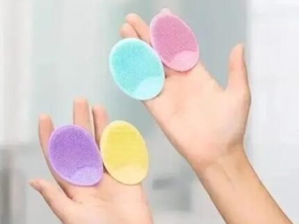 2-Pack Silicone Facial Scrubber Brush for Deep Cleaning, Exfoliating, Blackhead & Acne Treatment, Pore Care, Multi-Color (Small)
