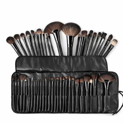 24 in 1 Professional Makeup Brush Set with PU Leather Case | Soft Synthetic Bristles | Full Face Makeup Brushes for Foundation, Powder, Blush, Eyeshadow & Lip 24 in 1 Professional Makeup Brush Set with PU Leather Case | Soft Synthetic Bristles | Full Face Makeup Brushes for Foundation, Powder, Blush, Eyeshadow & Lip