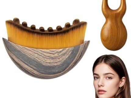 2Pcs Lymphatic Drainage Brush, Lymphatic Face Brush, Lymphatic Contour Facial Brush & Meridian Massage Comb Set – 2-in-1 Eye Neck Care Tools for Facial Contour & Dark Circle Relief