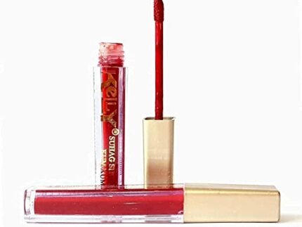 2pc Liquid Sindoor Stylish Quick Dry Waterproof Long Lasting compact face beauty cosmetics makeup blush colorbar products kit pack Dark Maroon Color Women