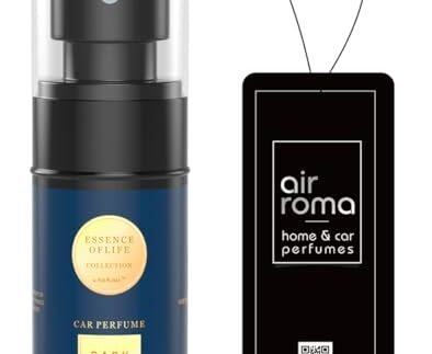AIR-ROMA Dark Aqua Premium Car Perfume | Fine Fragrance Car Air Freshener | Anti Tobacco Anti Odour Technology | Car Accessory Interior Fabric Spray | 400+ Long Lasting Air Freshener Scent (60 Ml)