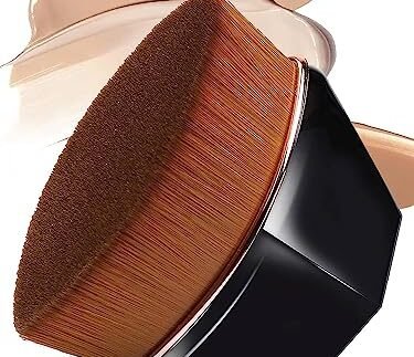 Afrodite Foundation Makeup Brush Flat Top Kabuki Hexagon Face Blush Liquid Powder Foundation Brush for Blending Liquid, Cream or Flawless Powder Cosmetics