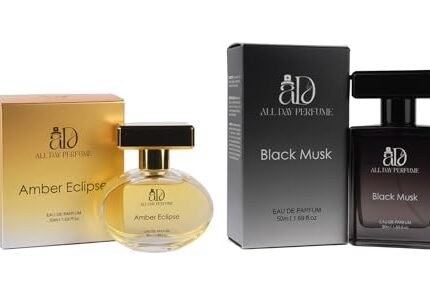 All Day Perfume Pro & Party Combo Pack, Amber Eclipse and Black Musk, Eau de Parfum, 50ml Each, Long Lasting up to 10 Hours, IFRA Certified