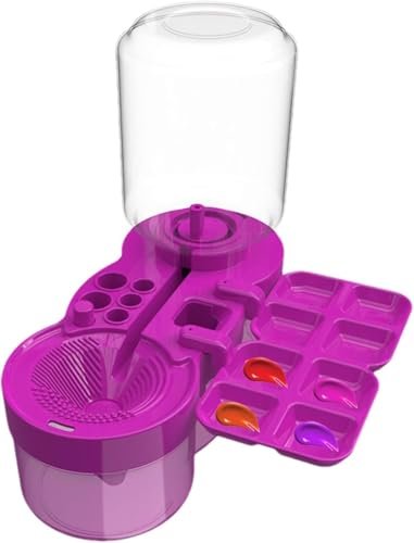 Amazon Brand – Umi 3-in-1 Paint Brush Cleaner with Paint Tray | Water Circulation Rinser with Drain & Brush Holder | Painting Supplies for Acrylic, Watercolor & Water-Based Paints (Purple) Amazon Brand – Umi 3-in-1 Paint Brush Cleaner with Paint Tray | Water Circulation Rinser with Drain & Brush Holder | Painting Supplies for Acrylic, Watercolor & Water-Based Paints (Purple)