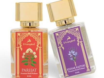 Aranyam Perfume Premium – Parijat & Keshar Kasturi Perfume Combo – 50 ML Each (Pack of 2)