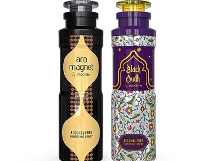 Arochem Deodorant Combo Pack of ARO MAGNET and BLACK OUDH Deo Spray (200ml Each) for Men and Women | Alcohol Free Unisex Deodorants