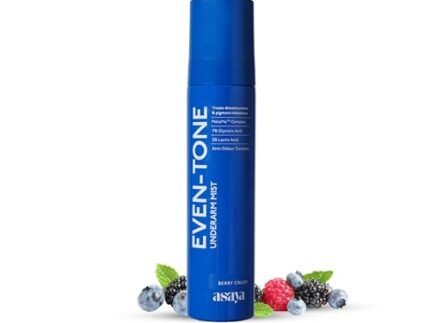 Asaya Even Tone Underarm Mist | Lightweight Spray for Underarm Pigmentation Removal & Odour Control | Even Tone Underarm Mist for Dark Underarms | Berry Crush | 100 ml