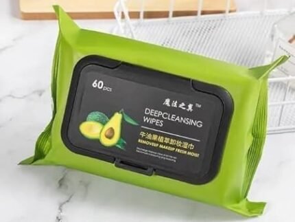 Avocado Moisturizing Deep Cleasing Wipes | Makeup Remover Facial Wipes | Cucumber & Vitamin E Makeup Remover Wipes Hydrating, Refreshing, Soothing -Makeup Wipes (pack of 1)