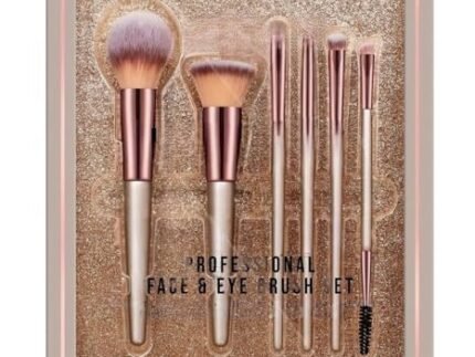 Beauty Face and Eye Brush Set, Synthetic Fibres, Professional Makeup Brushes, 6 Pieces