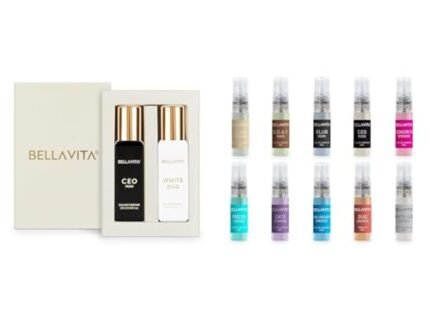 Bella Vita Luxury CEO Man & White Oud Unisex Combo with Tonka Agarwood & Orange Woody Pack of 2 20 ml Each Unisex Trial Pack Of 10 X 5Ml Pocket Aerosol Perfumes