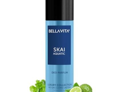 Bella Vita Luxury SKAI Aquatic Body Parfum 150ml | No Gas Deodorant for Men & Women | Deodorants Man | Long Lasting Fresh & Musky Fragrance with Bergamot, Pineapple & Lavender Notes