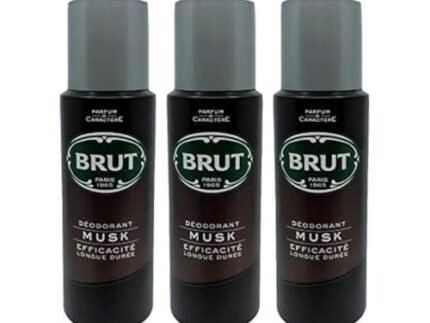 Brut Musk Deodorant Body Spray for Men, Masculine Long-Lasting Deo with Musky, Woody Fragrance, Imported, Deo Combo Pack of 3 (200ml Each)