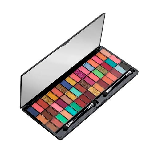 Colors Queen Ultra Pigmented 51 Colors Eyeshadow Palette with Brush | Easy to Blend, Long Wearing Eye Makeup Palette | Eyeshadow Palette with Matte & Shimmery Shades (Multicolor – 01) Colors Queen Ultra Pigmented 51 Colors Eyeshadow Palette with Brush | Easy to Blend, Long Wearing Eye Makeup Palette | Eyeshadow Palette with Matte & Shimmery Shades (Multicolor – 01)