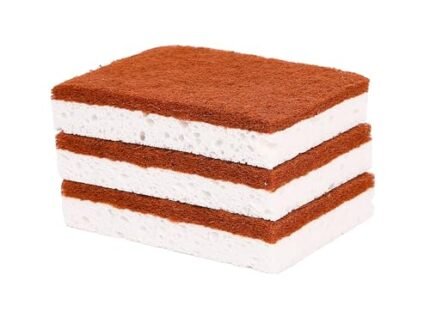 Cutting Edge Essentials Double-Sided Natural Coconut Coir Fiber Sponge & Scrubber for Cleaning Dishes & Rinsing Utensils – Durable,Odor-Free, Non-Scratch, Kitchen Scrubber – Pack of 3 (10 x 7 CM)
