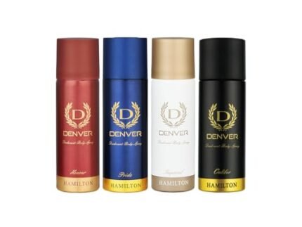 DENVER Pride, Caliber, Imperial & Honour Nano Deodorant For Men 50ML Each, Pack of 4