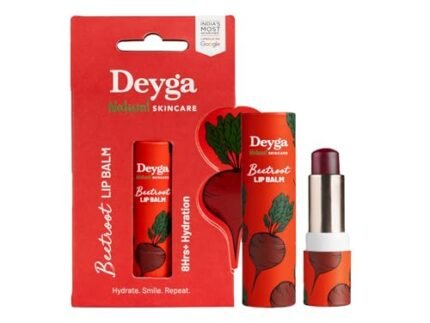 Deyga Beetroot Lip Balm | Tinted Lip Care | For Dry & Chapped Lips | For Pigmented Lips | For Women & Men (Pack of 1, Stick Lip Balm), Red