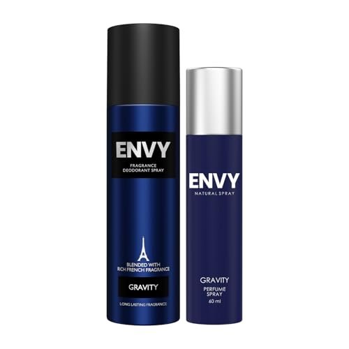 ENVY Gravity Gift Pack Deodorant – 120ML & Gravity Perfume – 60ML (Combo Pack of 2) ENVY Gravity Gift Pack Deodorant – 120ML & Gravity Perfume – 60ML (Combo Pack of 2)