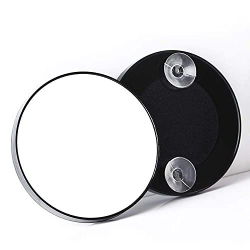 FLEXER Plastic 10X Magnifying Round Wall Mount Makeup Mirror Facial Cosmetic Absorption Shaving Home Makeup Travel For Man And Woman (Black) FLEXER Plastic 10X Magnifying Round Wall Mount Makeup Mirror Facial Cosmetic Absorption Shaving Home Makeup Travel For Man And Woman (Black)