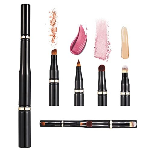 Gleva 4 in 1 Makeup Brush Set – Portable Travel Foundation Powder Brush With Detachable Eyeshadow, Face Concealing, Lip, and Eyebrow Liner for Blending Liquid and Flawless Powder Cosmetics Gleva 4 in 1 Makeup Brush Set – Portable Travel Foundation Powder Brush With Detachable Eyeshadow, Face Concealing, Lip, and Eyebrow Liner for Blending Liquid and Flawless Powder Cosmetics