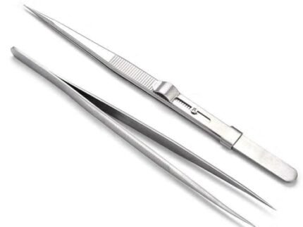 Gulab’s Tools Diamond Tweezer for Gemstones with Slide Lock – Set of 2 Stainless Steel Precision Tweezers