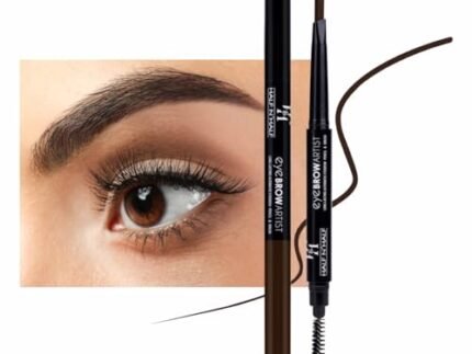 Half N Half Eye Brow Artist Long Lasting Automatic Eyebrow Pencil & Brush | Sleek spoolie brush | Long-Lasting & Natural looking results | retractable pencil easy to use | Perfect arch – Espresso