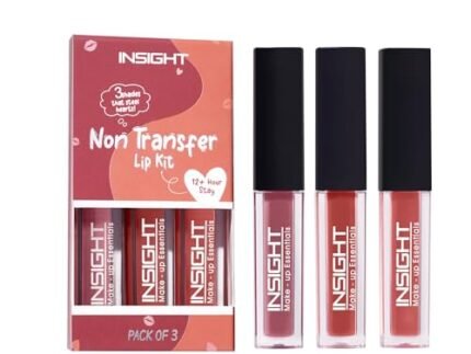 INSIGHT Non Transfer Liquid Lipstick Kit – Nudes (Pack of 3) | Waterproof | Matte Finish | Transfer & Smudge Proof | Lightweight | 12 Hr Wear| Highly Pigmented 12 g