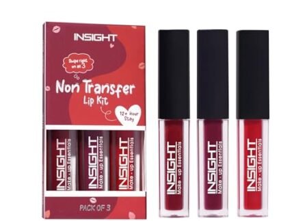 INSIGHT Non Transfer Liquid Lipstick Kit – Reds (Pack of 3) | Waterproof | Matte Finish | Transfer & Smudge Proof | Lightweight | 12 Hr Wear| Highly Pigmented 12 g