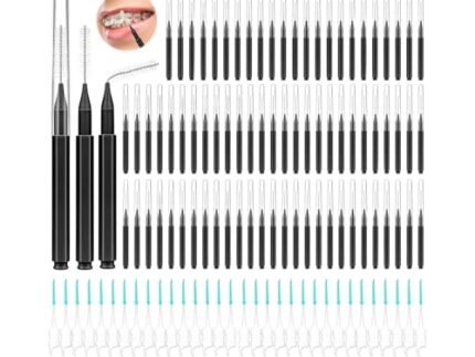 Interdental Brush for Teeth – 30 Pcs Flexible Stim Interdental Brushes for Oral Cleaning, Dental Floss Picks & Tooth Pick Floss for Teeth Cleaner, Professional Interdental Brush for Daily Use