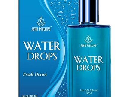 John Phillips Water Drops | Aquatic & Fresh Marine Fragrance | Eau De French Perfume | 2000+ Sprays | Long Lasting Powerful Scent For Men & Women – 125 ml