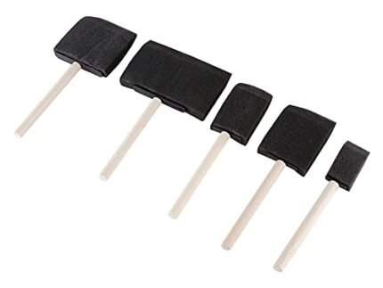 Kabeer Art Black Dabber Candy Painting Sponge Set of 5 Pc for Calligraphy Writing, Mod Podge Applicator and Various Other Purpose