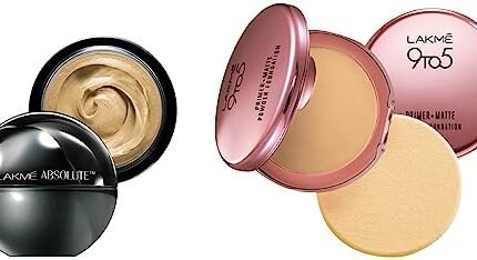 LAKMÉ Absolute All Skin Light Natural Mousse, Ivory Fair 01, 25G & 9 To 5 Primer With Matte Powder Foundation Compact, Ivory Cream, 9G