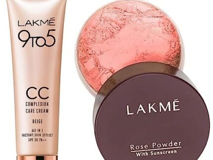 LAKMÉ Complexion Care Face Cream for combination Skin, Light Coverage, Beige, 9G & Rose Matte Face Powder With Sunscreen, Warm Pink, 40G