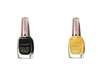 LAKMÉ Insta Shimmery Eye Liner, Black, 9Ml And Insta Eye Liner, Golden, 9 Ml