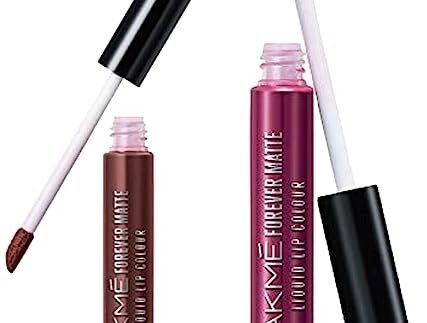 LAKMÉ Lakme Forever Matte Liquid Lip Colour, Brown Espresso, 5.6 ml Forever Matte Liquid Lip Colour, Wine Glow, 5.6ml