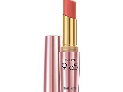 Lakme 9 to 5 Primer + Matte Lip Color, Coral Date, 3.6g